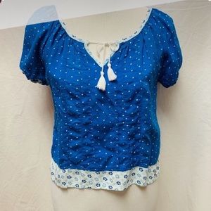 Hollister Puff Sleeve Boho Top